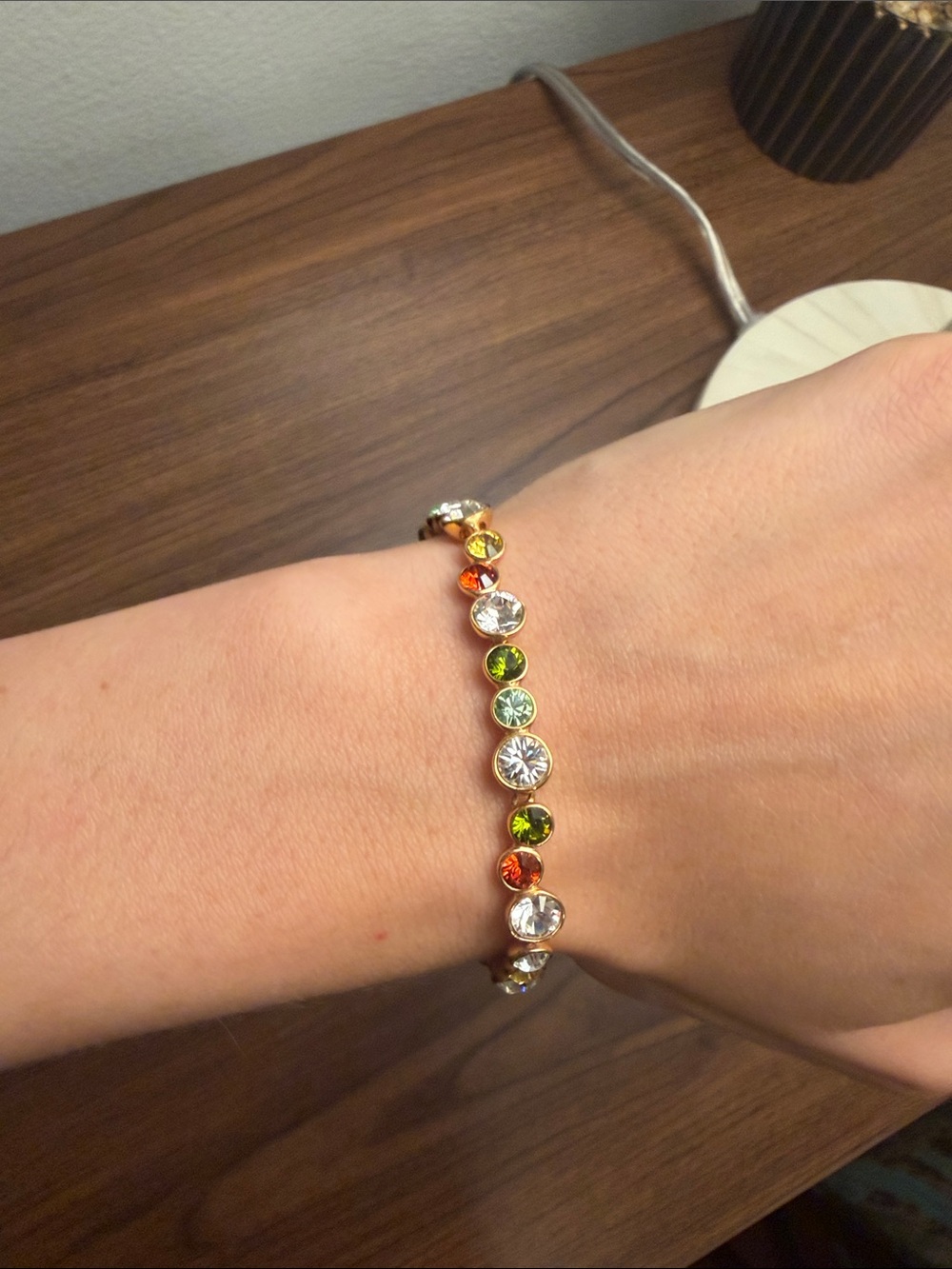 Swarovski Multicolor Crystal Bracelet in Gold-Tone